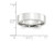 Ladies or Mens 14K White Gold 6mm Flat Comfort Fit Wedding Band Ring - 08QGG0060FM-10