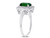 1.75 Carat (ctw) Lab Created Green Emerald Ring in 10K White Gold - 08GDG99806CEMW-8