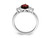 1.40 Carat (ctw) Garnet and White Topaz Ring in Sterling Silver - 68QGG7016GA-8