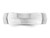 Mens 14K White Gold 6mm Comfort Fit Wedding Band Ring with Knife Edge - 08QGG0060KEW-6