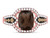 1.85 Carat (ctw) Natural Smokey Quartz Ring in 10K Rose Pink Gold with Diamonds 1/2 Carat (ctw) - 08GDG128306SQR-7