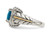 4.50 Carat (ctw) London Blue Topaz Ring in Sterling Silver with 14K Gold Accent - 68QGG1345BT-6
