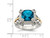 4.50 Carat (ctw) London Blue Topaz Ring in Sterling Silver with 14K Gold Accent - 68QGG1345BT-6