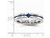 Mens 1/5 Carat (ctw) Natural Blue Sapphire Band Ring in Titanium - 88QGG0170SA-12