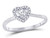 1/4 Carat (ctw) Diamond Heart Promise Ring in 10K White Gold - 08GDG101906W-7