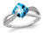 1.75 Carat (ctw) Natural Blue Topaz Ring in Sterling Silver - 68QGG7402BT-8