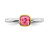 3/5 Carat (ctw) Pink Tourmaline Ring in Sterling Silver with 14K Accents - 68QGG1896PT-9