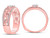 3/4 Carat (ctw G-H, SI3-I1) Solitaire Diamond Engagement Flower Ring in 14K Rose Pink Gold - 08GDG12818575R-6