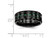 Ceramic Black with Green Carbon Fiber Beveled Edge Wedding Band Ring - 88QGG0053-10.5