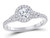 1.00 Carat (ctw G-H, I1-I2) Halo Diamond Engagement Ring in 14K White Gold - 08GDG154322100W-8