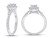 1.00 Carat (ctw G-H, I1-I2) Halo Diamond Engagement Ring in 14K White Gold - 08GDG154322100W-8