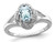 7/10 Carat (ctw) Oval-Cut Aquamarine Ring in Sterling Silver - 68QGG0012AQ-7