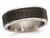 Black Plated Stainless Steel Textured Wedding Band Ring - 88QGG0480-8