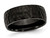 Mens or Ladies Black Plated Hammered Stainless Steel 8mm Wedding Band Ring - 88QGG0252GM-10