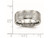 Mens Stainless Steel 9mm Brushed Center Ridged Edge Diamond Cut Ring - 88QGG0554-13.5