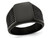 Mens Black Plated Polished Stainless Steel Signet Ring - 88QGG0656GM-11
