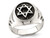 Mens Star of David Antiqued Sterling Silver Ring - 68QGG6831-9