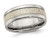 Mens Stainless Steel 8mm Wedding Band Ring with Antler Inlay - 88QGG0664GM-9.5