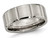 Mens Titanium Grooved 8mm Wedding Band Ring - 28QGG0324GM-13