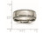 Polished Titanium Beaded Edge Wedding Band Ring 8mm - 88QGG0135GM-11