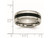 Mens 8mm Black Enamel Titanium Wedding Band Ring - 28QGG0233GM-11.5