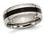 Mens 8mm Black Enamel Titanium Wedding Band Ring - 28QGG0233GM-11
