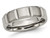 Mens Titanium Grooved 6mm Wedding Band Ring - 28QGG0323GM-13