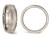 Ladies or Mens Titanium Ridged Edge 6mm Satin Wedding Band Ring - 28QGG0166GF-6.5
