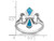 Fleur De Lys Lab Created Blue Opal Inlay Ring in Sterling Silver - 68QGG6573COP-7
