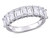 2.70 Carat (ctw) Emerald-Cut Moissanite Anniversary Wedding Band Ring 10K White Gold - 08DLG1004834MOIW-4.5
