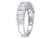 2.70 Carat (ctw) Emerald-Cut Moissanite Anniversary Wedding Band Ring 10K White Gold - 08DLG1004834MOIW-4.5