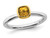 1/2 Carat (ctw) Solitaire Citrine Ring in Sterling Silver with 14K Accent - 68QGG1897CT-6