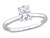 1.00 Carat (ctw) Lab Created Oval-Cut Moissanite Engagement Ring in Sterling Silver - 68DLG1004896MOI-7