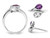 1.50 Carat (ctw) Amethyst & White Topaz Ring in Sterling Silver - 68QGG7420AM-7