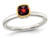 4/5 Carat (ctw) Solitaire Garnet Ring in Sterling Silver with Yellow Accent - 68QGG1738GA-8