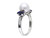 9-9.5mm White Freshwater Cultured Pear with Sapphires Ring In 10K White Gold - 08DLG1004856PFW-4