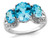 5.40 Carat (ctw) Blue Topaz Three Stone Ring in Sterling Silver - 68QGG3184BT-9
