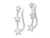 Sterling Silver Star Climber Earrings with Cubic Zirconia (CZ) (CZ) - 61QGG13385