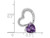 4/5 Carat (ctw) Natural Amethyst Heart Pendant Necklace in Sterling Silver with Chain - 62QGG3180AM