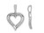 1/4 Carat (ctw) Diamond Heart Pendant Necklace in 14K White Gold with Chain - 02QGG486425W