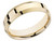 Mens 14K Yellow Gold 6mm Wedding Band Ring with Bevel Edge - 08QGG0060GM-12