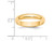 Ladies 14K Yellow Gold 4mm Wedding Band Ring - 08QGG1040GF-6
