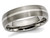 Mens Chisel Titanium Sterling Silver Inlay 6mm Brushed Wedding Band Ring - 28QGG0139GF-6
