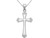 14K White Gold Cross Pendant Necklace with Chain - 02QGG806W