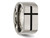 Mens Chisel Titanium 10mm Black Enamel Cross Brushed Wedding Band Ring - 28QGG0249GM-11.5
