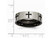 Mens Titanium Cross 7mm Brushed Wedding Band Ring - 28QGG0301GM-7.5