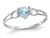 14K White Gold Aquamarine Heart Ring 2/5 Carat (ctw) - 08QGG0168W-7