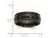 Mens Titanium 8mm Domed Black Polished Wedding Band Ring - 28QGG0395GM-8.5