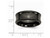 Mens Titanium 9mm Concave Black Polished Wedding Band Ring - 28QGG0281GM-13