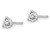 1/3 Carat (ctw VS2-SI1, D-E-F) Lab Grown Diamond Solitaire Stud Earrings in 14K White Gold with Screwbacks - 01QGG0100733LDW